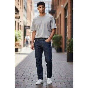 Habands Ice House Jeans Mens 44L  Blue Flannel Lined Slacks Elastic Waist New